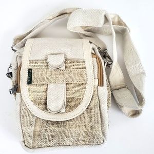 NWOT hemp & cotton handmade crossbody bag